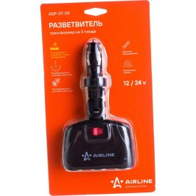 Прикуриватель-разветвитель Airline ASP-3T-09