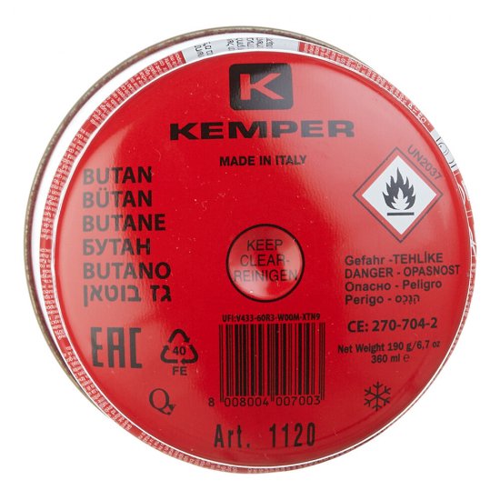 Баллон газовый Kemper прокалываемый 0,36 л