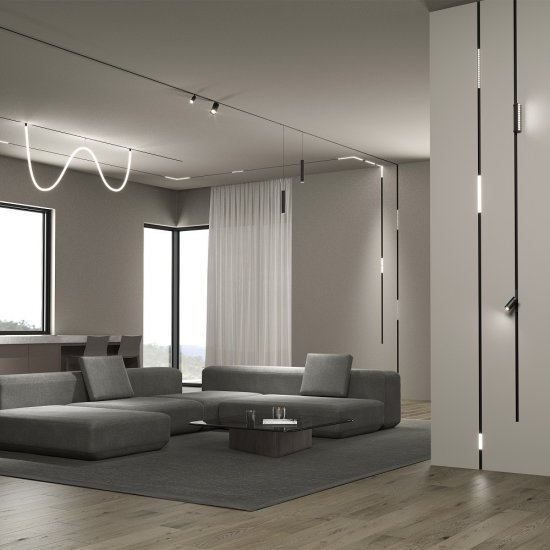 Светодиодный трековый светильник магнитный Elektrostandard Slim Magnetic 4200К 65 Вт 10 кв.м черный (85027/01)