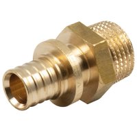 Соединитель прямой Tiemme 20 мм х 3/4 НР(ш) латунь (1710171)