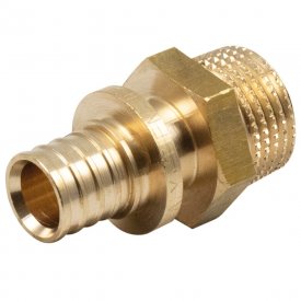 Соединитель прямой Tiemme 20 мм х 3/4 НР(ш) латунь (1710171)