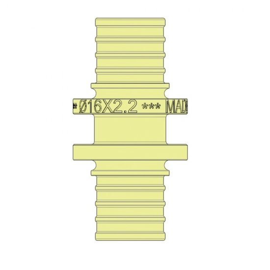 Соединитель прямой Tiemme 25 х 25 мм латунь (1710179)