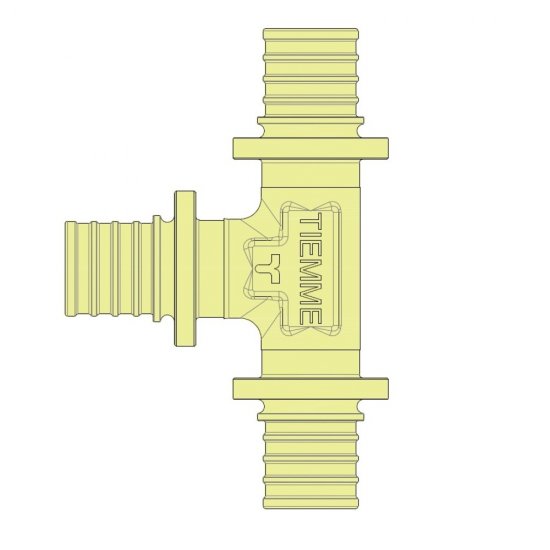 Тройник Tiemme 20 х 20 х 20 мм латунь (1710211)
