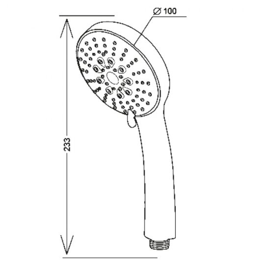 Душевой комплект Esko с лейкой c держателем хром (SS755)