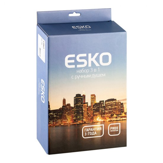 Душевой комплект Esko с лейкой c держателем хром (SS755)