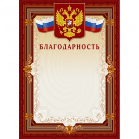Благодарность ООО Комус 213294