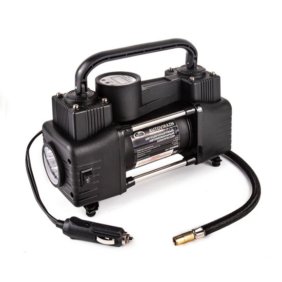 Автомобильный компрессор Autovirazh двухпоршневой 12 В 95 л/мин (AV-010999)