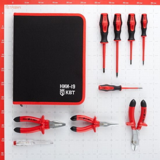 Набор диэлектрического инструмента 1000 В КВТ Эксперт НИИ-19 (73302)