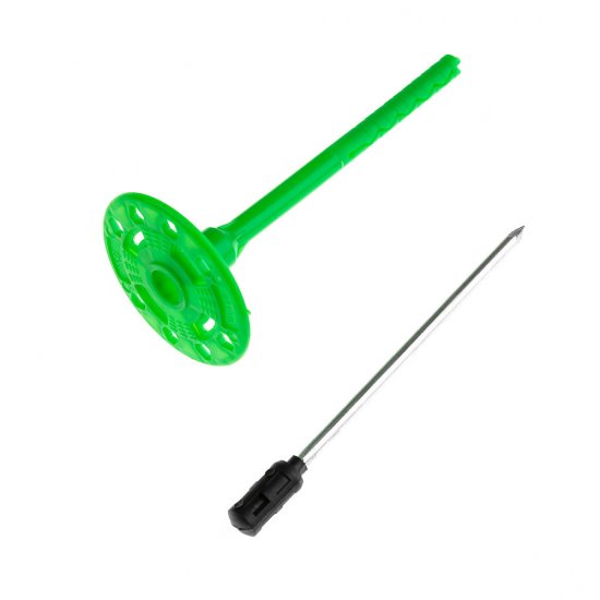 Дюбель для теплоизоляции Bogirus 8х135 мм металлический гвоздь с термоголовкой (500 шт.)