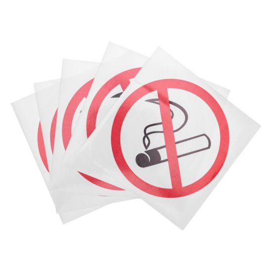 Наклейка Rexant Запрет курения самоклеящаяся 200х200 мм (5 шт.)