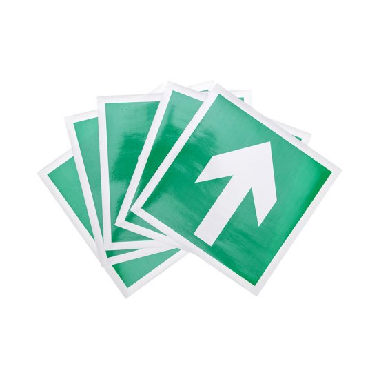 Наклейка Rexant эвакуационный знак Направляющая стрелка самоклеящаяся 200х200 мм (5 шт.)