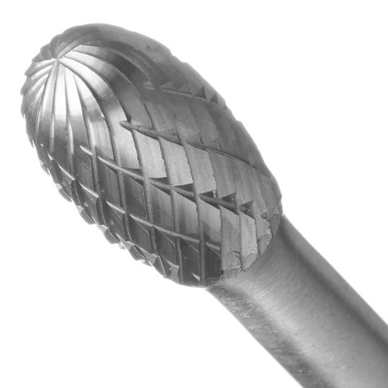 Борфреза овальная Debever DE 1016/6 D/C по металлу d10 мм твердосплавная