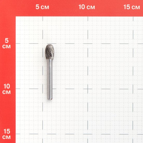 Борфреза овальная Debever DE 1016/6 D/C по металлу d10 мм твердосплавная