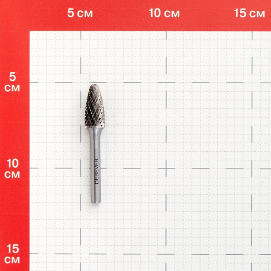 Борфреза сфероконическая Debever DF 1225/6 D/C по металлу d12 мм твердосплавная