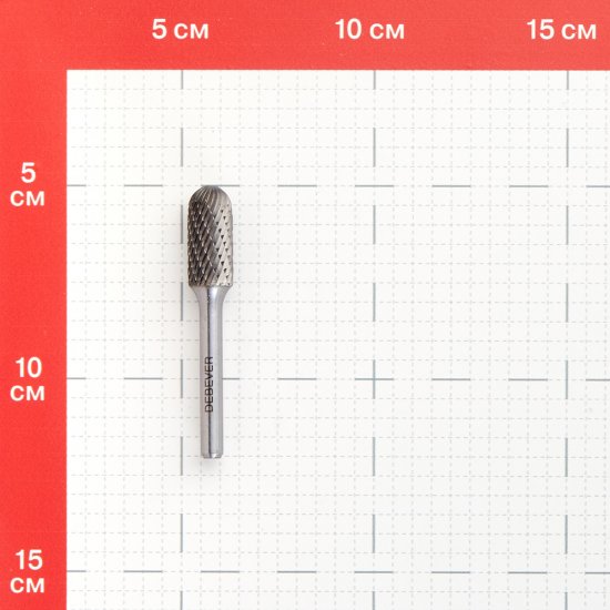 Борфреза сфероцилиндрическая Debever DC 1225/6 D/C по металлу d12 мм твердосплавная