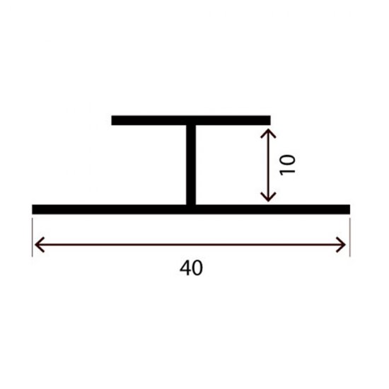 Профиль соединительный для панелей 10х40х3000 мм ПВХ гладкий белый