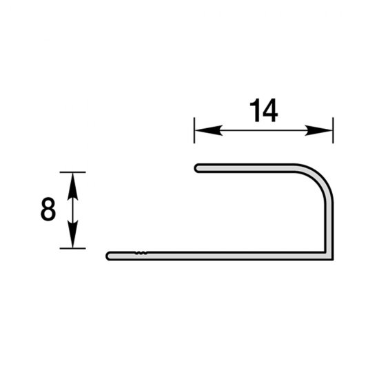 Профиль стартовый для панелей 8х3000 мм ПВХ белый
