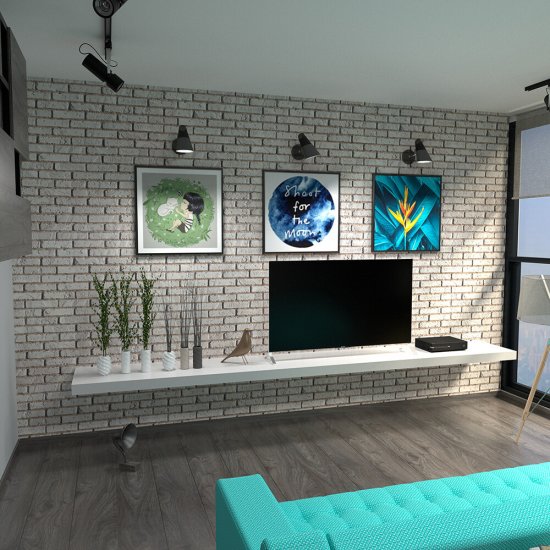 Искусственный камень Monte Alba Йорк Брик белый (84 шт.=0,96 кв.м)