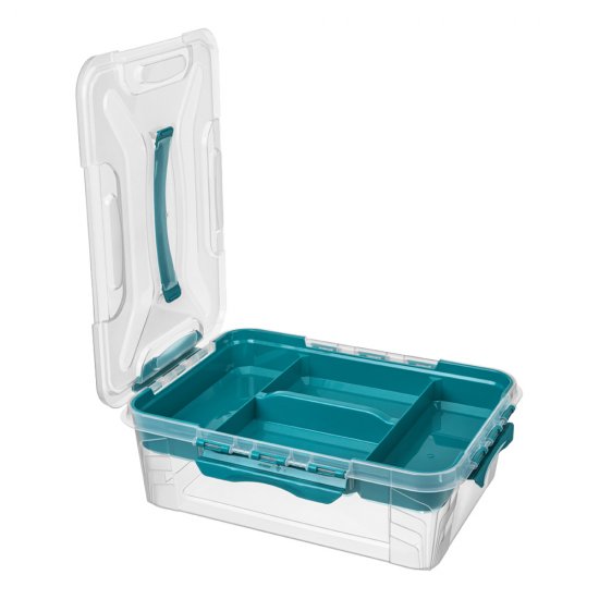 Контейнер для хранения Econova Grand Box (433224302) 390х290х124 мм 10 л с замком и органайзером