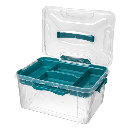 Контейнер для хранения Econova Grand Box (433224402) 390х290х180 мм 15,3 л с замком и органайзером