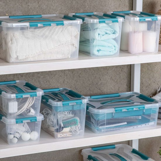 Контейнер для хранения Econova Grand Box (433224402) 390х290х180 мм 15,3 л с замком и органайзером