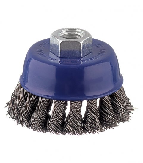 Корщетка для УШМ Практика витая жесткая чашеобразная d75 мм M14