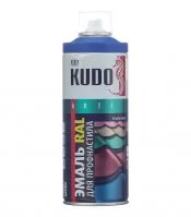 Эмаль аэрозольная для металлочерепицы Kudo сигнально синий полуматовая RAL 5005 520 мл