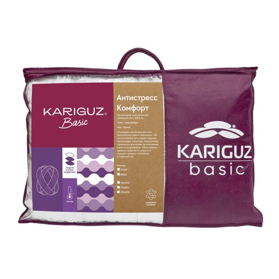 Одеяло всесезонное 1,5-спальное синтетическое волокно Kariguz (БЛАК21-3-2)