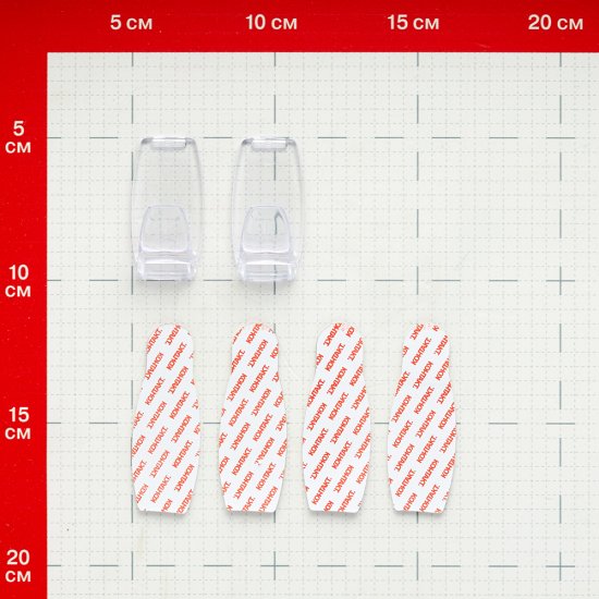 Крючок Контакт самоклеящийся прозрачный (2 шт.) (24797)