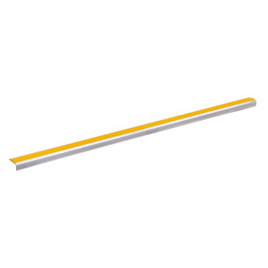 Угловая тактильная лента ПВХ в алюминиевом профиле 1 м желтая (3 шт.)
