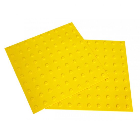 Тактильная плитка ПВХ конус в ряд 500х500х5,5 мм желтая