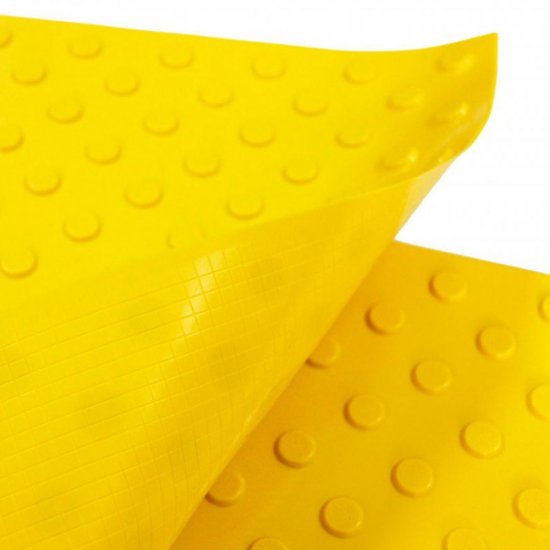 Тактильная плитка ПВХ конус шахматка 500х500х5,5 мм желтая