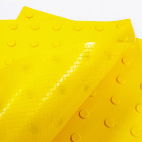 Тактильная плитка ТПУ конус в ряд 500х500х6,5 мм желтая