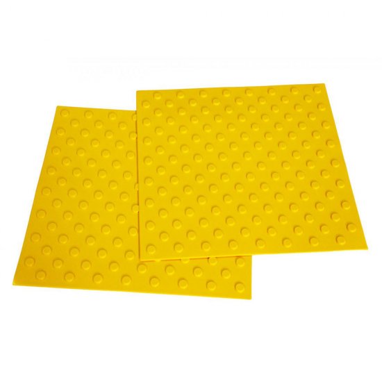 Тактильная плитка ТПУ конус шахматка 500х500х6,5 мм желтая