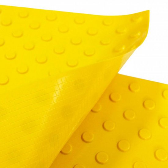 Тактильная плитка ТПУ конус шахматка 500х500х6,5 мм желтая