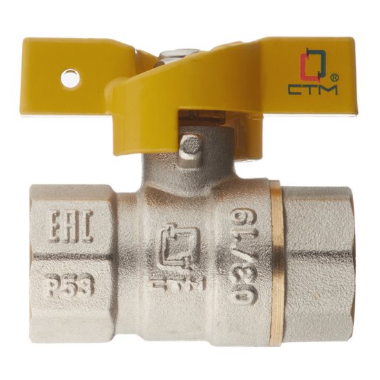 Кран шаровой газовый СТМ 1/2 ВР(г) х 1/2 ВР(г) бабочка