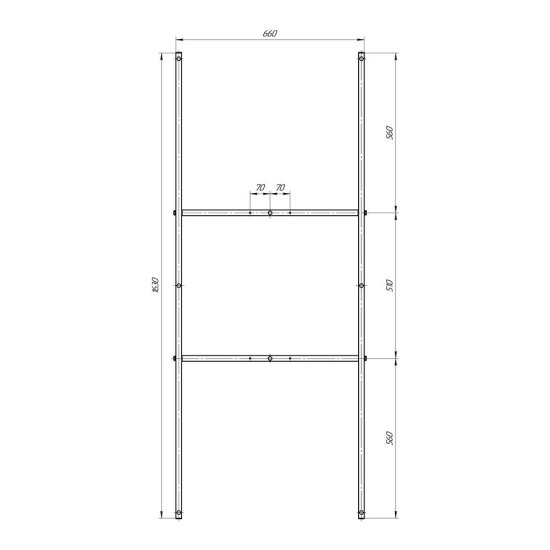 Каркас для ванны акриловой Ollie/Monck//Tanaris 170х70 см (03ол1670)