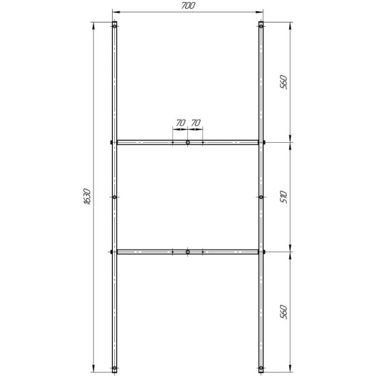 Каркас для ванны акриловой Ollie 170х75 см (03ол1775)