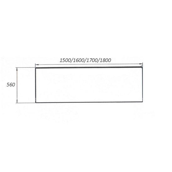Панель фронтальная для ванны акриловой Ollie/Monck 170х56,5 см белая (02ол17)