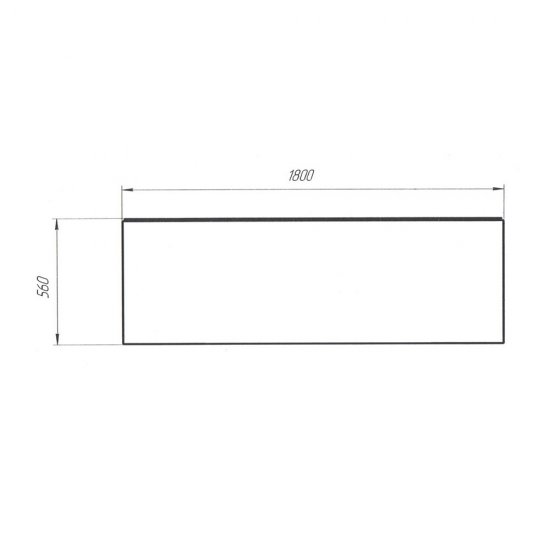Панель фронтальная для ванны акриловой Ollie 180х56,5 см белая (02ол18)