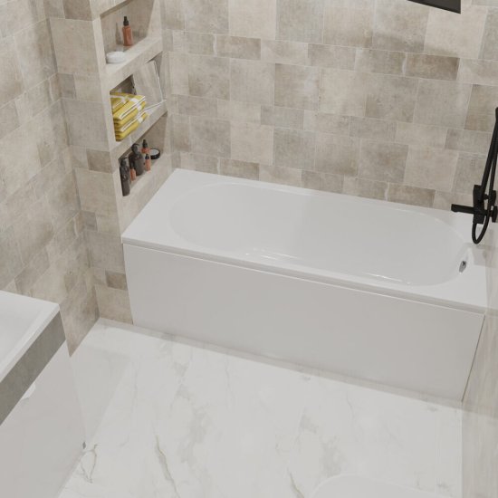 Панель фронтальная для ванны акриловой Ollie 180х56,5 см белая (02ол18)