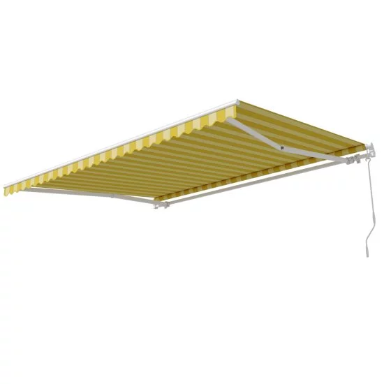 Выдвижной навес маркиза 4х3 м Sunset Boutique Borghese желтый/светло-желтый
