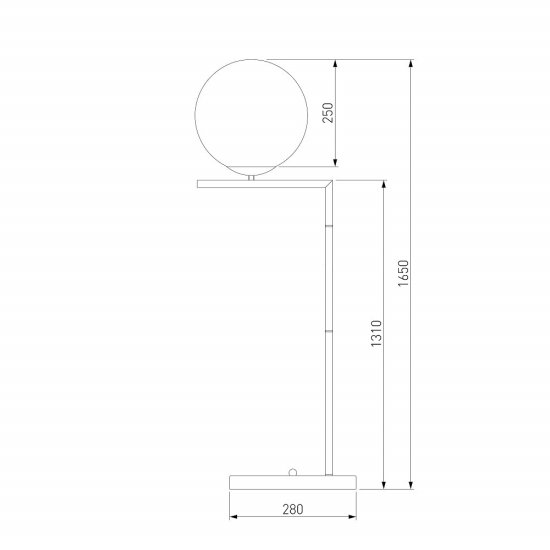 Торшер Eurosvet E27 60 Вт хром IP20 (01083/1)