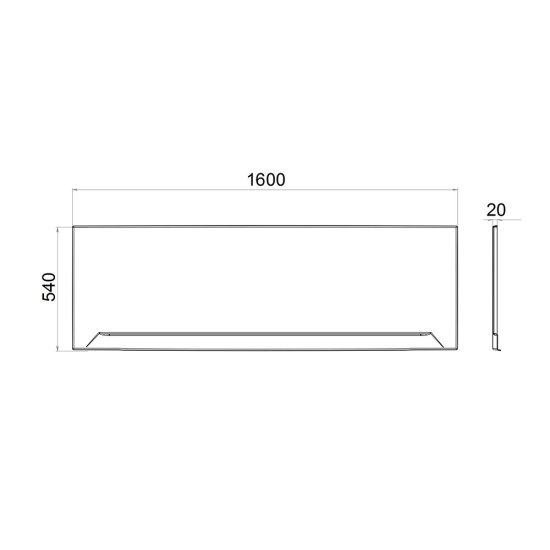 Панель фронтальная для ванны акриловой Triton Тори/Прага 160х54 см белая (Щ0000050956)