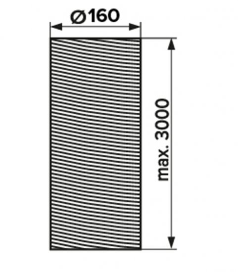 Воздуховод гибкий гофрированный Era алюминиевый d160 мм 3 м