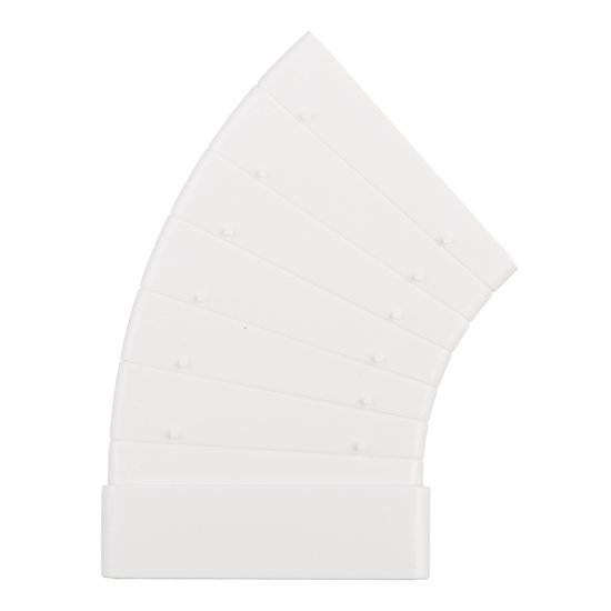 Колено горизонтальное пластиковое для плоских воздуховодов 55х110 мм разноугловое