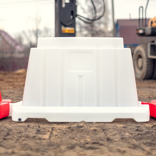 Дорожный блок вставной Экопром 1200 мм 20 л белый