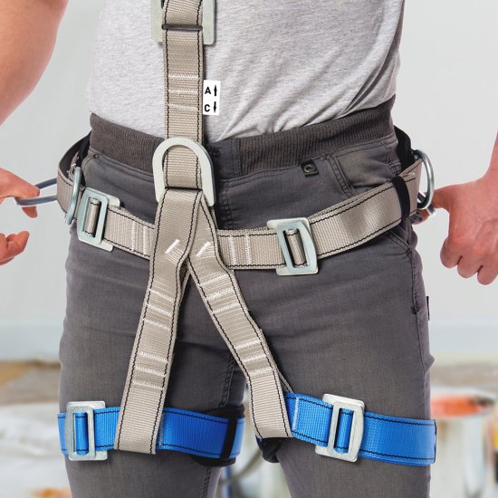 Страховочная система Окапром СП-5 лента синяя/серая (0172)