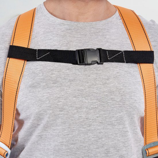 Страховочная система Окапром УС-2аАЖ лента 1,5 м оранжевая/синяя (0204)