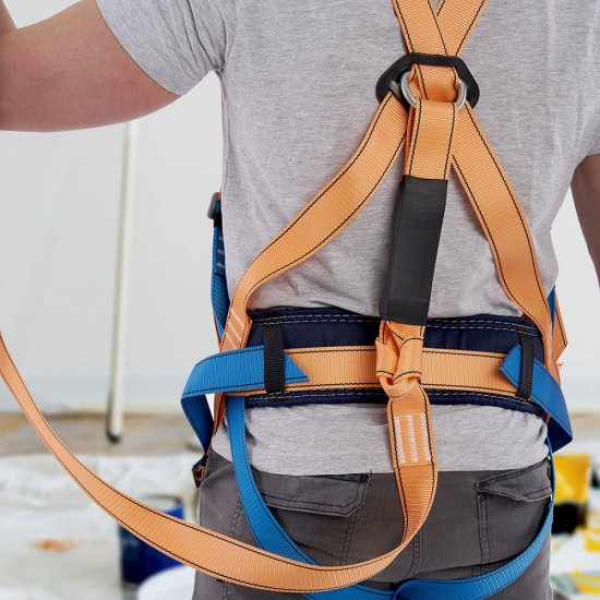 Страховочная система Окапром УС-2аАЖ лента 1,5 м оранжевая/синяя (0204)